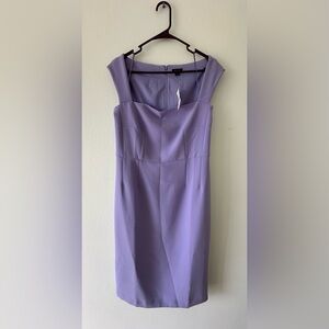 New Ann Taylor Lavender Square Neck Dress